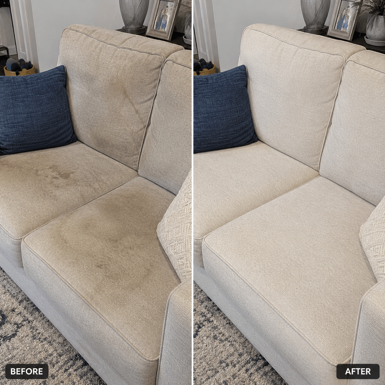 Before & After Couch Stain Removal