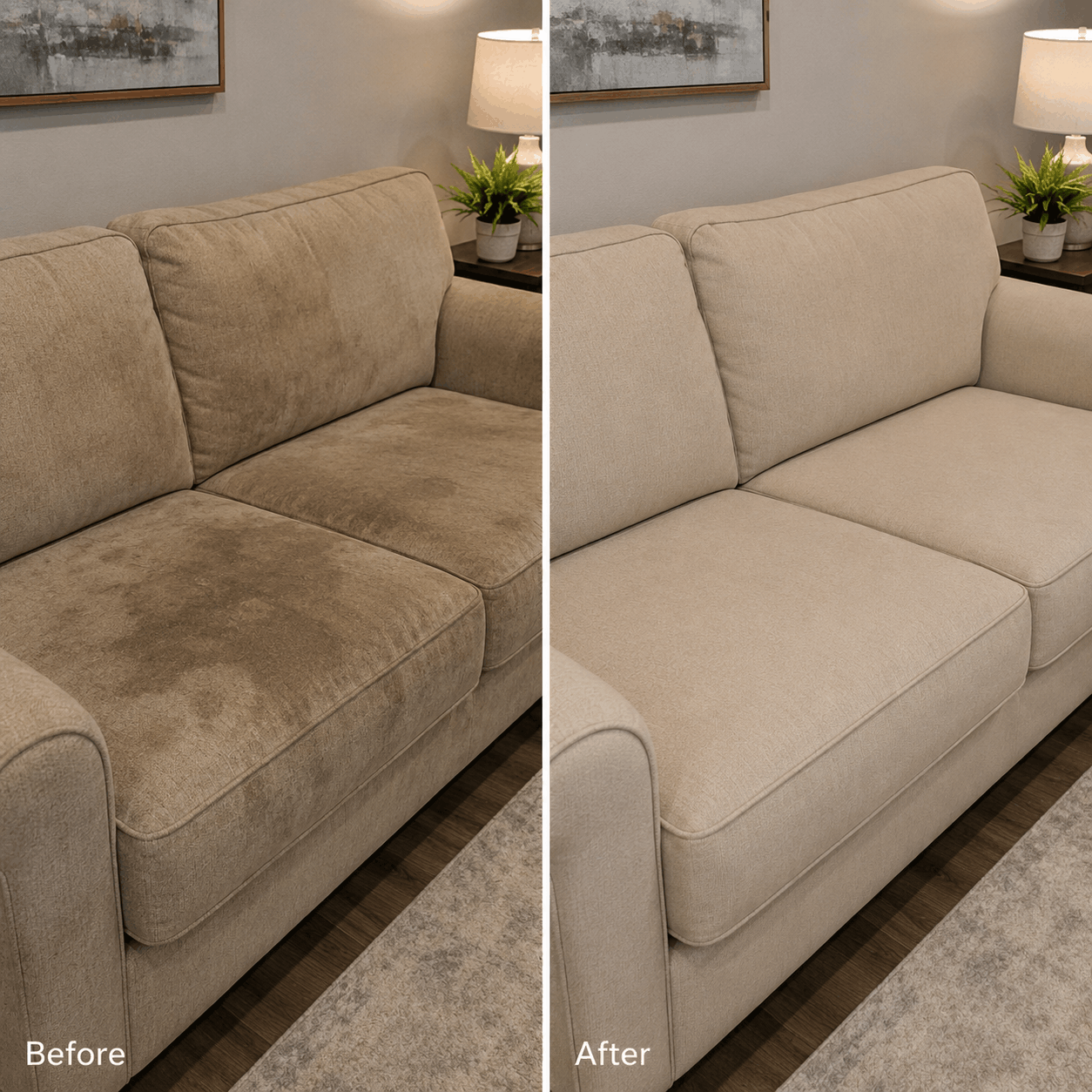 Before & After Deep Couch Cleaning